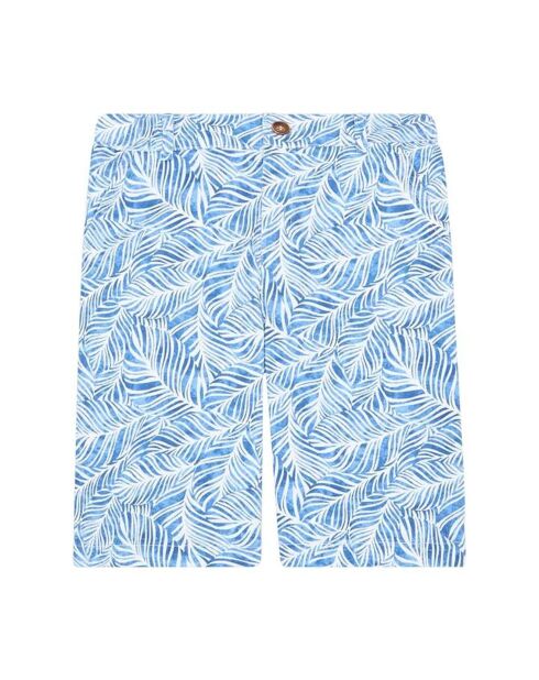 Bermuda Feuilles bleu indigo
