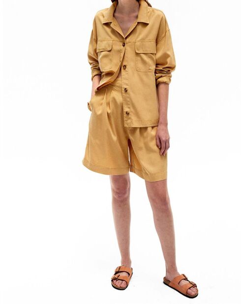 Chemise Iris jaune moutarde