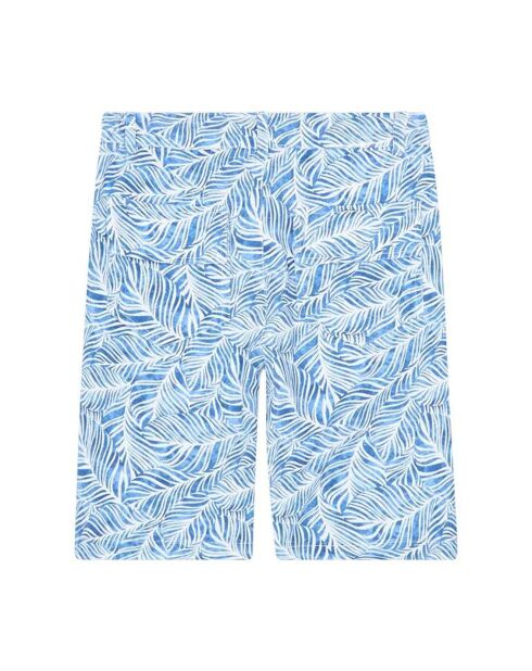 Bermuda Feuilles bleu indigo