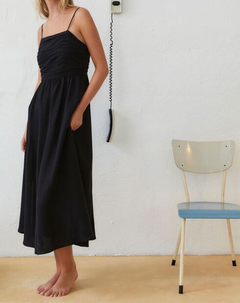Robe en Lin mélangé Bel-Air noire