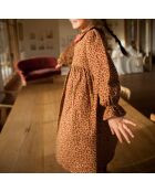 Robe Gaze de Coton Léopard Louve camel