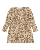 Robe Maille Lurex Léopard beige