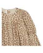 Robe Maille Lurex Léopard beige