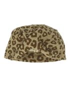 Bonnet turban lurex Léopard beige/camel