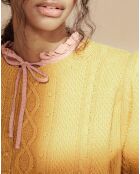 Pull en Laine mélangée Lourdes jaune moutarde