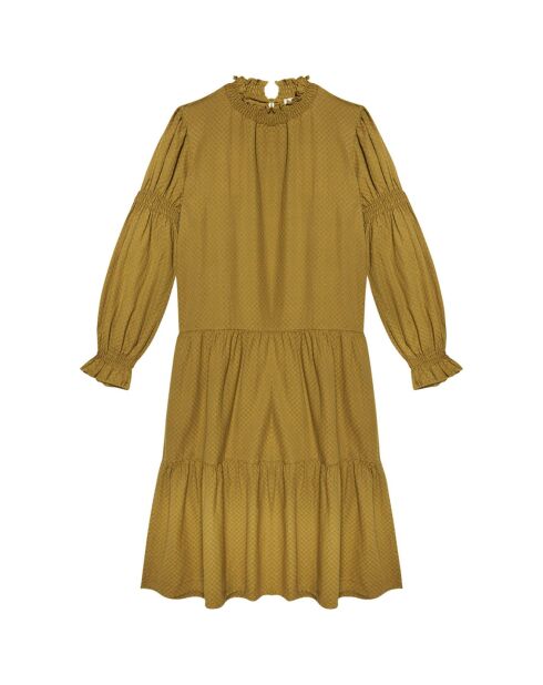 Olivgrünes Kleid Brigitte aus Biobaumwolle