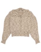 Cardigan 100% Laine Valeria beige chiné