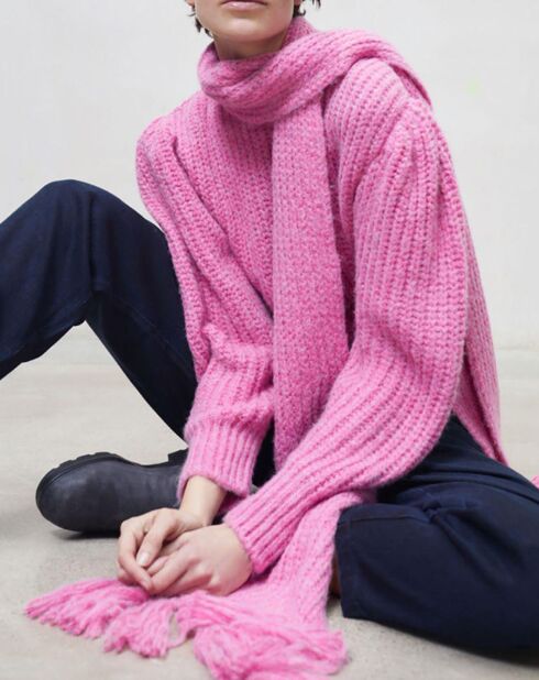Rosafarbener Ambrosia-Pullover
