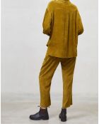 Chemise en Velours Texturé ocre
