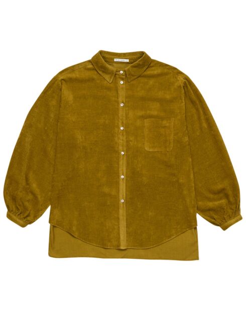 Chemise en Velours Texturé ocre
