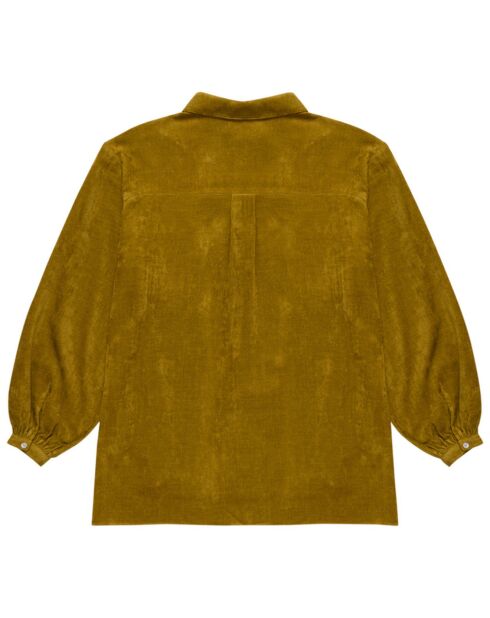 Chemise en Velours Texturé ocre