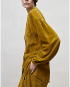 Chemise en Velours Texturé ocre