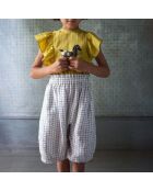 Jupe-culotte 100% Lin Carreaux Hetty écrue
