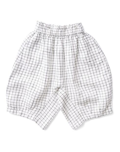 Jupe-culotte 100% Lin Carreaux Hetty écrue