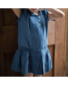 Robe en Lin mélangée Coton et Lucille bleue