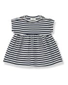 Robe manches courtes rayée Lia bleu marine