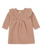 Robe en Maille Rayée Lurex rose