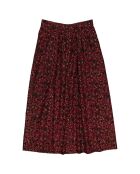 Jupe Fleurie Lurex Line noir/rouge