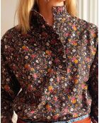 Blouse Fleurie Prairie noire
