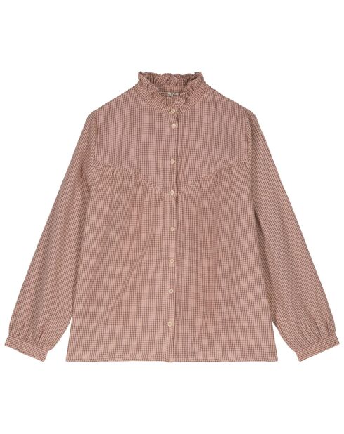 Blouse à Carreaux Vegas rose