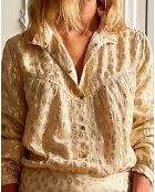 Blouse Léopard Lurex Vegas dorée