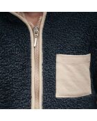 Manteau Façon Fourrure Babou bleu marine