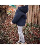 Manteau Façon Fourrure Babou bleu marine