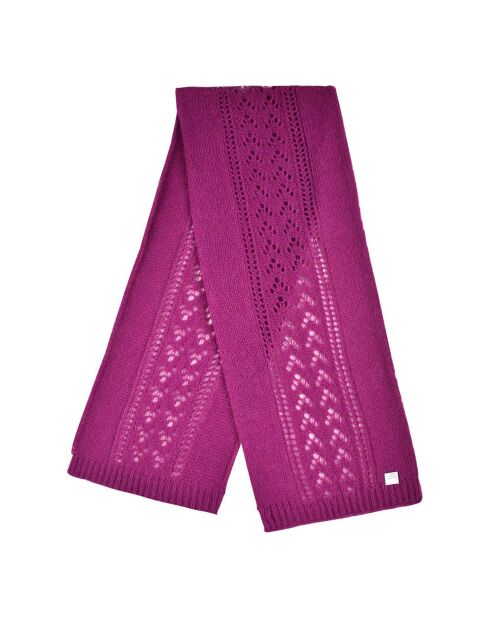 Echarpe en Laine Mérinos mélangée et Mohair Giulia rose fuschia