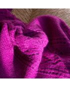 Echarpe en Laine Mérinos mélangée et Mohair Giulia rose fuschia