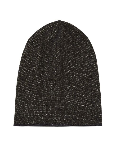 Bonnet en maille Lurex gris anthracite