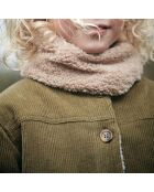 Manteau en Velours Côtelé Fourré Brunette vert kaki