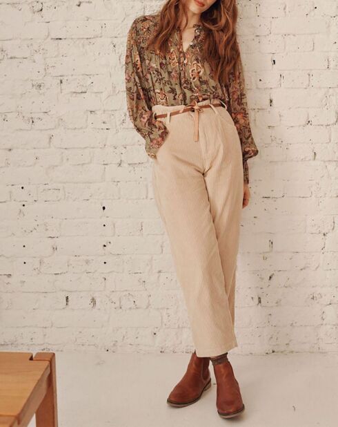 Blouse 100% Soie Naomie sauge