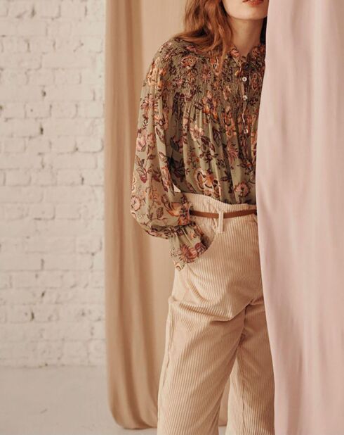 Blouse 100% Soie Naomie sauge