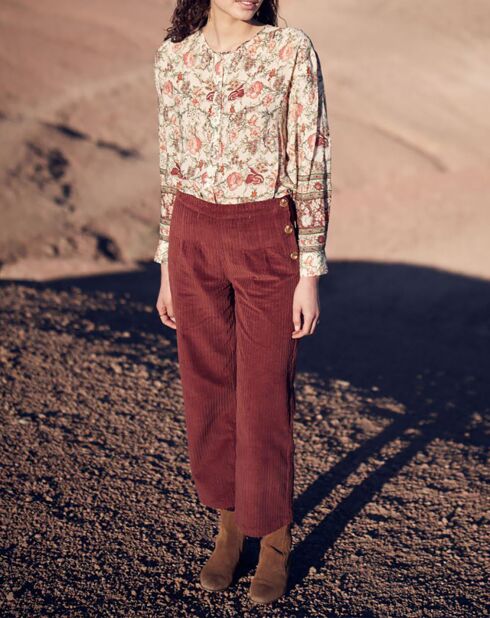 Blouse Berna écru/multicolore