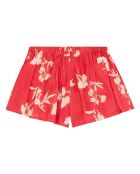 Short à Fleurs rouge