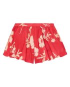 Short à Fleurs rouge