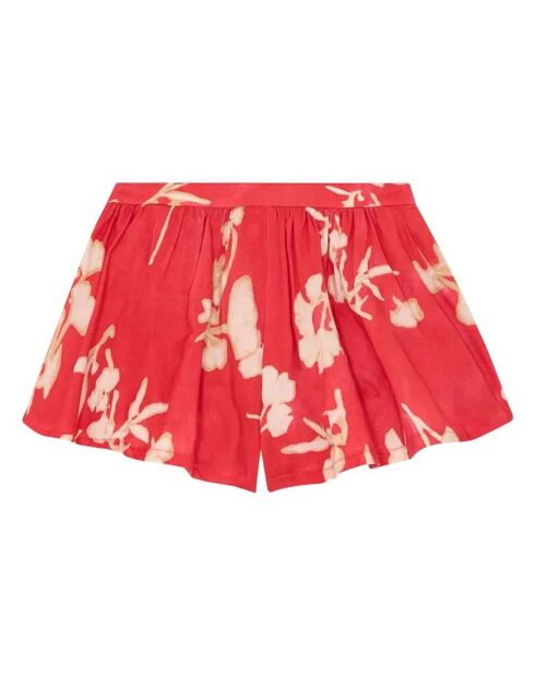 Short à Fleurs rouge