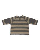 Pull Maille Rayé Bébé beige/gris