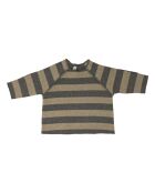 Pull Maille Rayé Bébé beige/gris