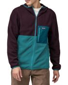 Polaire à Capuche Zippée Microdini bleu canard