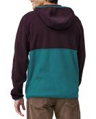 Polaire à Capuche Zippée Microdini bleu canard