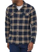 Chemise Carreaux MW Fjord Flannel en Coton Bio bleu marine