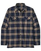 Chemise Carreaux MW Fjord Flannel en Coton Bio bleu marine