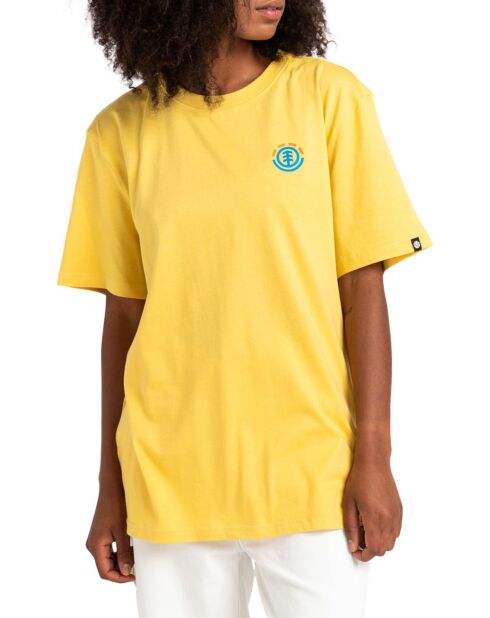 Gelbes T-Shirt mit Berglogo