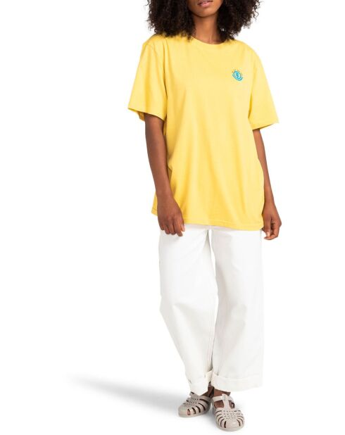 T-Shirt Logo Montagne jaune