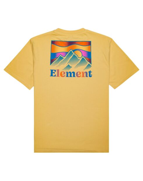 Gelbes T-Shirt mit Berglogo