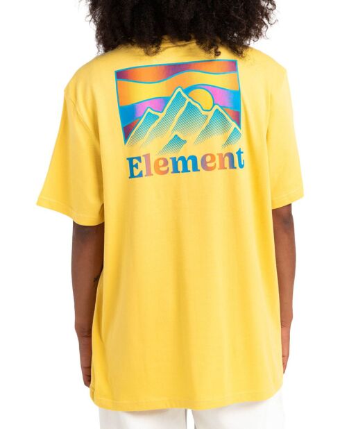 Gelbes T-Shirt mit Berglogo