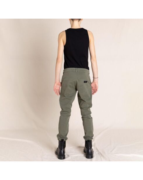 Pantalon Chino Taille Elastique Skater vert kaki