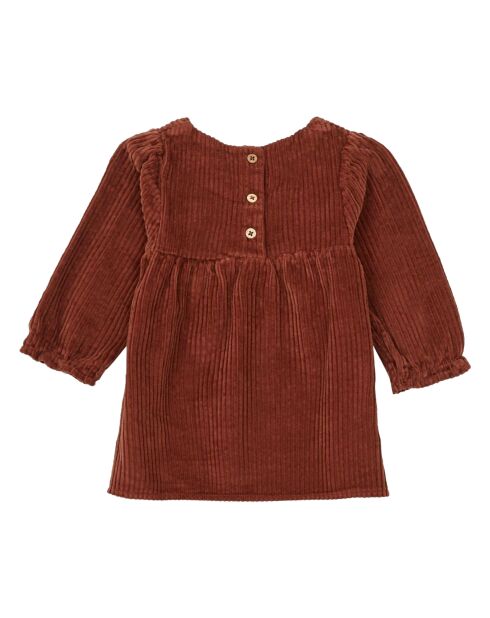Robe en  Velours Côtelé caramel