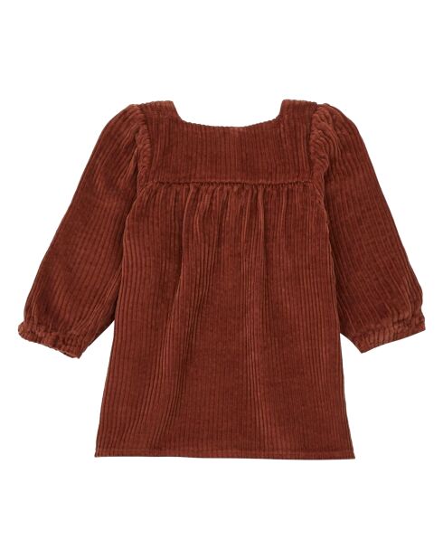 Robe en  Velours Côtelé caramel